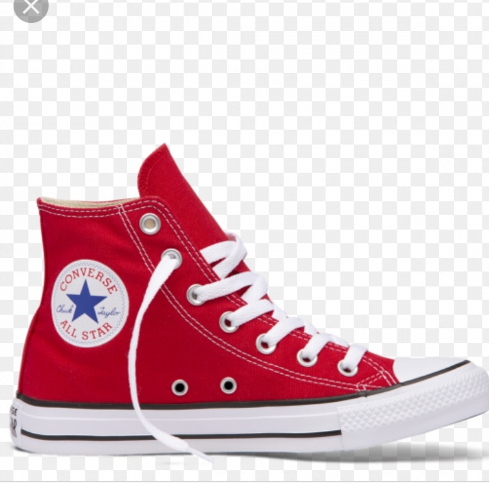Red High Top Converse All Stars